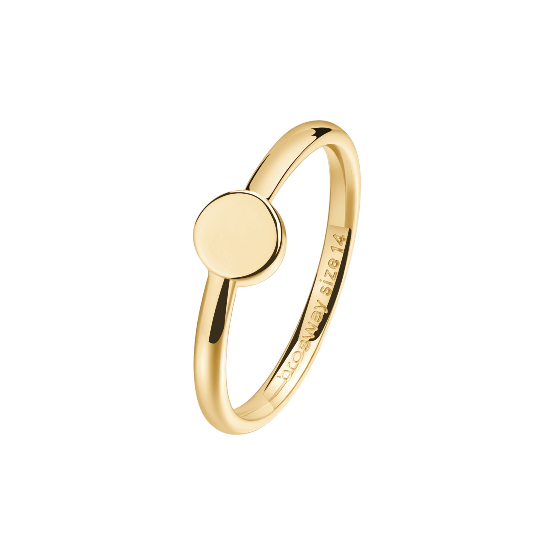 anello essential acciaio dorato bnl124 brosway
