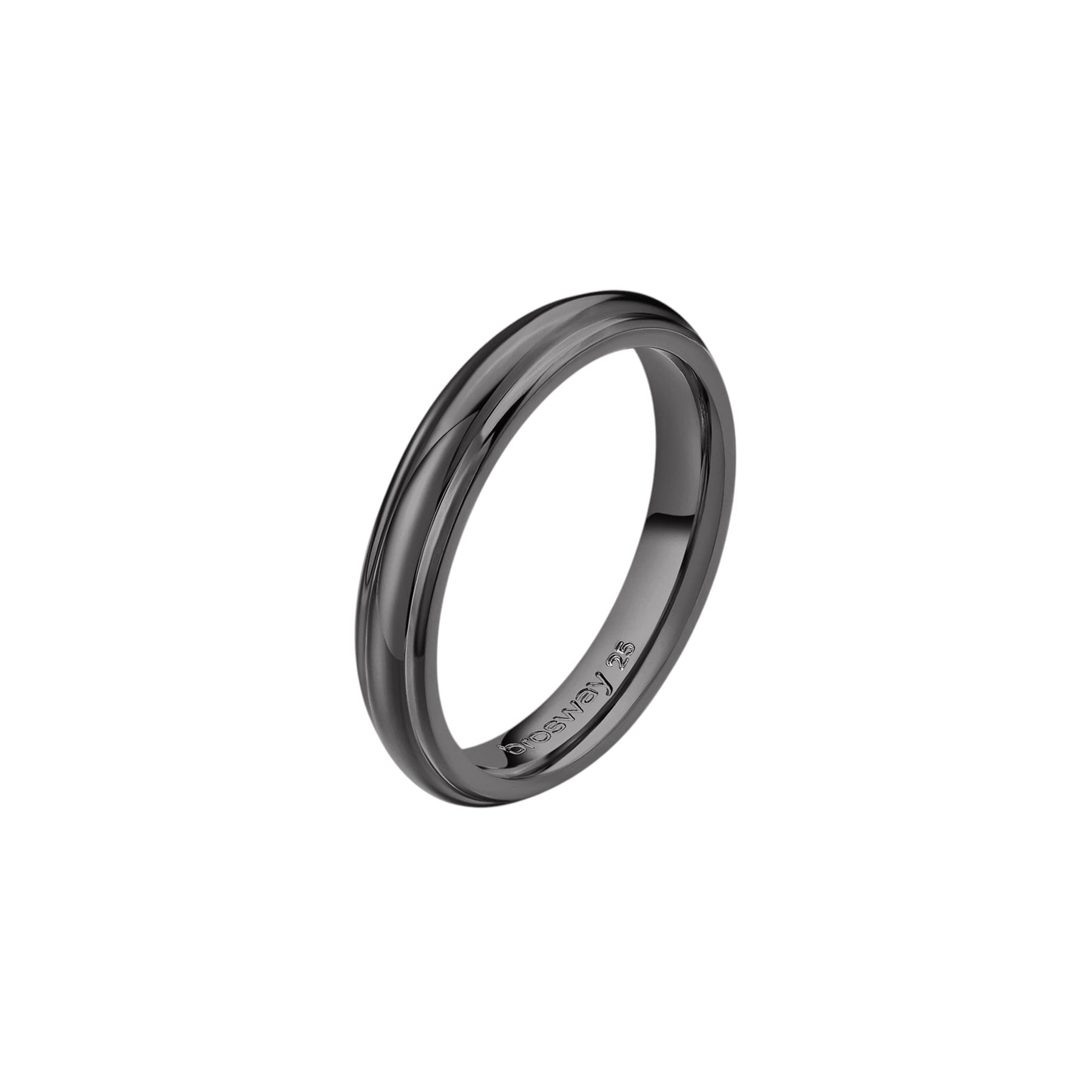 anello knocker acciaio nero BKC33 brosway