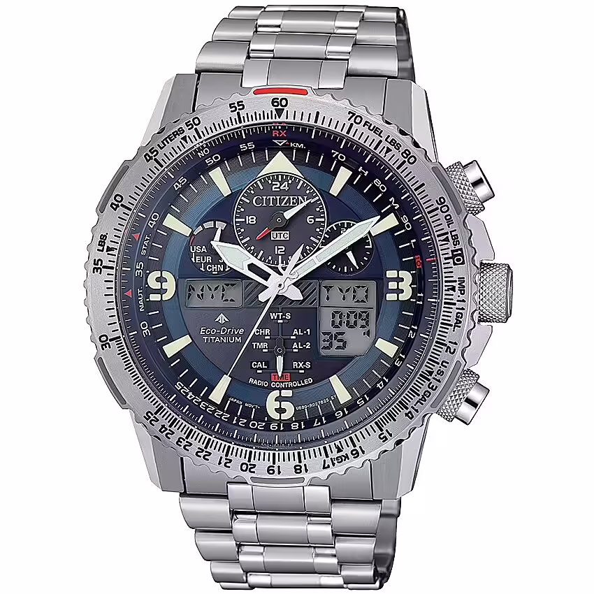 orologio citizen skyhawk super titanio radiocontrollato jy8100-80l